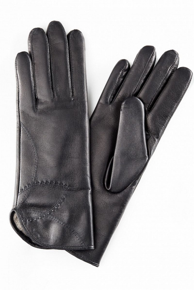 Черные перчатки из кожи и шерсти для демисезона ACCENT 862 черный - фото 1