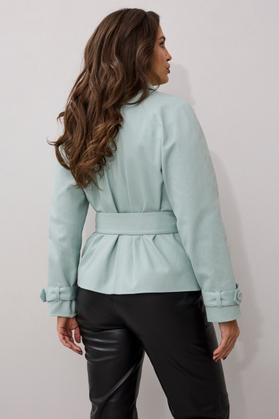 Жакет демисезонный бирюзовый двубортный MALI 124-040 бирюза - фото 12