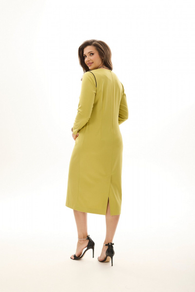 Платье полуприлегающего силуэта с поясом MALI 424-025 горчица - фото 8