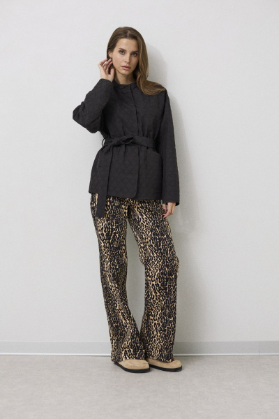 Жакет утепленный полуприлегающего силуэта из текстиля DAVA 3134 черный - фото 3