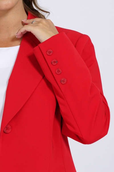 Деловой костюм из костюмной ткани с асимметричным кроем Пинск-Стиль 177 - фото 13