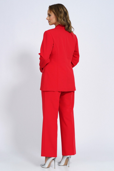 Деловой костюм из костюмной ткани с асимметричным кроем Пинск-Стиль 177 - фото 10