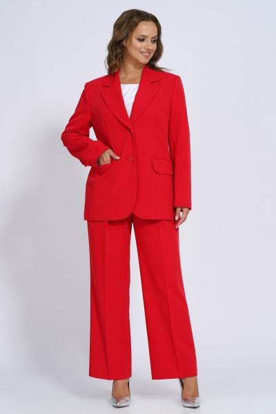 Деловой костюм из костюмной ткани с асимметричным кроем Пинск-Стиль 177 - фото 2