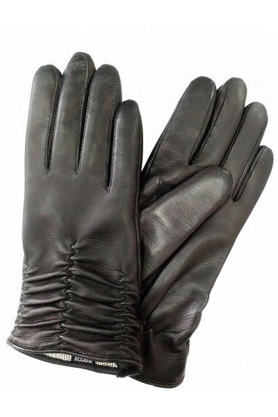 Черные овчинные перчатки с полушерстяной подкладкой ACCENT 816 черный - фото 1