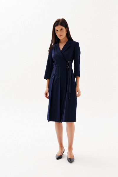 Платье с воротником пиджачного типа и карманами Morozov Amavie 1.1917_B3_Rani_темно-синий - фото 1