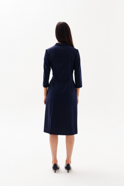 Платье с воротником пиджачного типа и карманами Morozov Amavie 1.1917_B3_Rani_темно-синий - фото 2