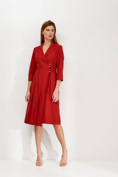 Платье с бантами и глубокими складками по линии талии Morozov Amavie 1.1917_А3_Rani_винный - фото 1