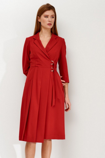 Платье с бантами и глубокими складками по линии талии Morozov Amavie 1.1917_А3_Rani_винный - фото 4