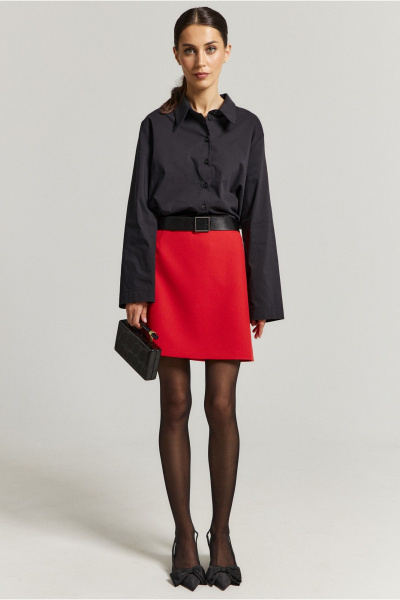 Рубашка свободного кроя из хлопка с воротником-стойкой ATTIKA А3014 - фото 3