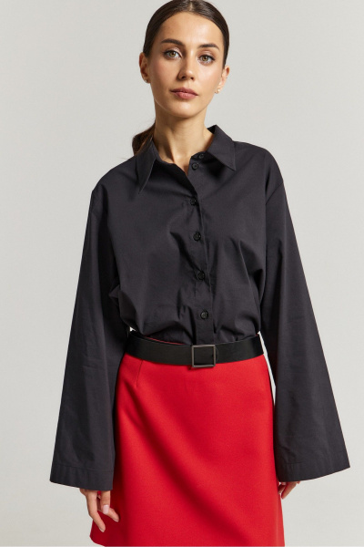 Рубашка свободного кроя из хлопка с воротником-стойкой ATTIKA А3014 - фото 2