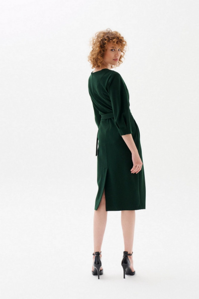 Платье со спущенными плечами и защипами из трикотажа Morozov Amavie 1.1975_B1_Selena_зеленый - фото 2