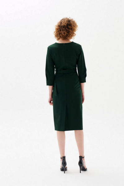 Платье со спущенными плечами и защипами из трикотажа Morozov Amavie 1.1975_B1_Selena_зеленый - фото 5