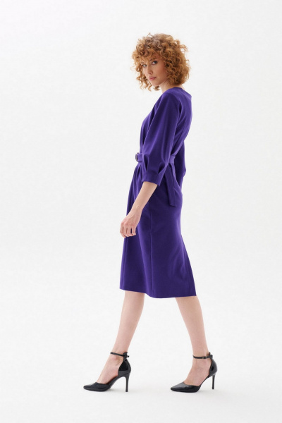 Платье демисезонное со спущенной линией плеча и разрезом Morozov Amavie 1.1975_B1_Selena_фиолетовый - фото 7