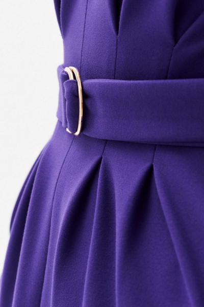 Платье демисезонное со спущенной линией плеча и разрезом Morozov Amavie 1.1975_B1_Selena_фиолетовый - фото 6