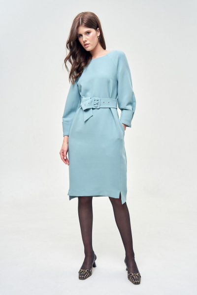 Платье прямое до колена с регланом и складками Morozov Amavie 1.1981_A1_Bonni_мята - фото 1