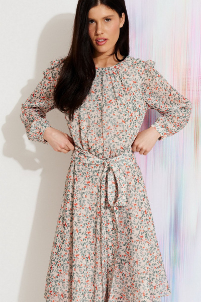 Платье из цветного креп-шифона с разрезом и воротником Morozov Amavie 1.2015_A2_Maxinel_ягоды - фото 6