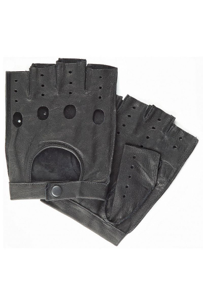 Модные кожаные перчатки с подкладом из оленя ACCENT 31б черный - фото 1