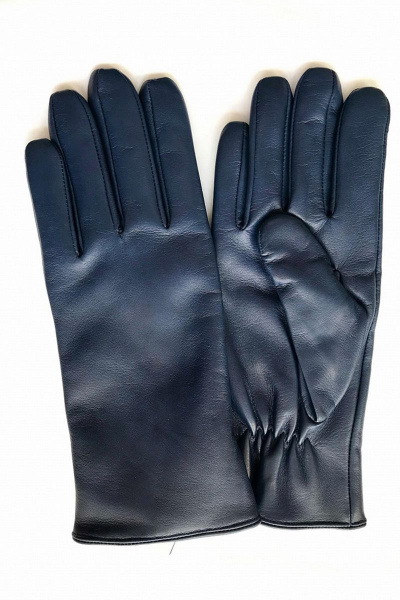 Синие кожаные перчатки с шерстью для демисезона ACCENT 421р синий - фото 1