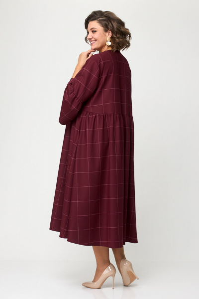 Платье Avenue 0131 бордо-розовый - фото 5