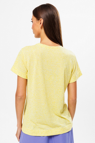 Футболка из хлопкового меланжевого трикотажа для стильных образов Kivviwear 4216.02 - фото 10