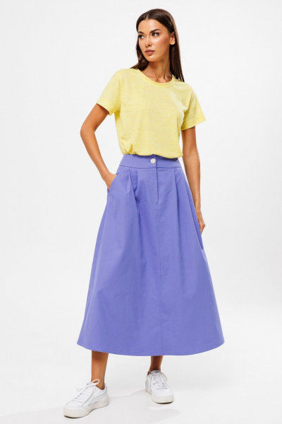 Футболка из хлопкового меланжевого трикотажа для стильных образов Kivviwear 4216.02 - фото 6