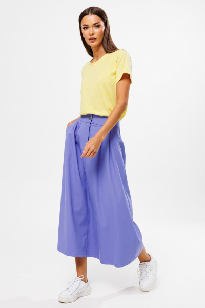 Футболка из хлопкового меланжевого трикотажа для стильных образов Kivviwear 4216.02 - фото 5