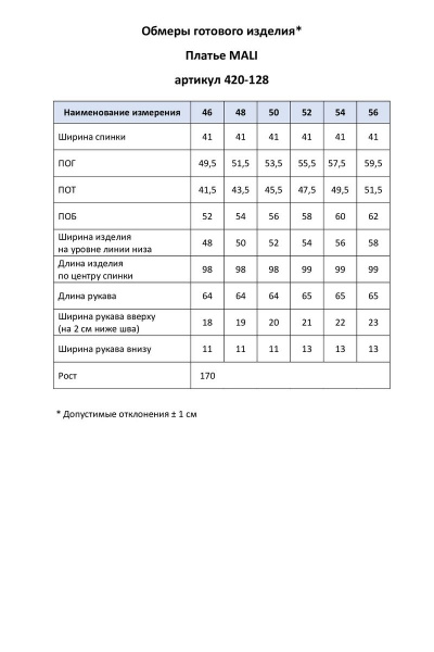 Платье MALI 420-128 синий - фото 7