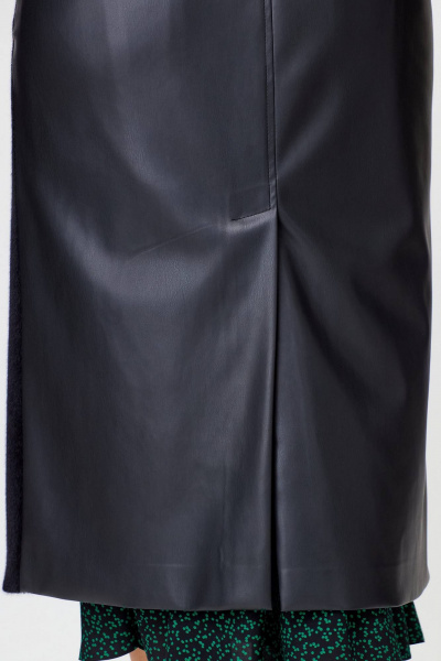 Демисезонный жилет из искусственного меха и экокожи с карманами SOVA 11245 черный - фото 12