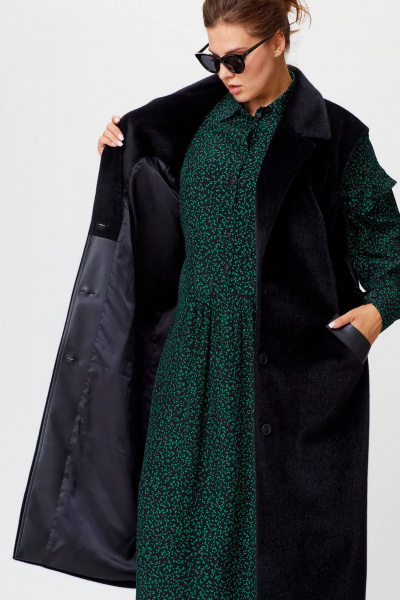 Демисезонный жилет из искусственного меха и экокожи с карманами SOVA 11245 черный - фото 5