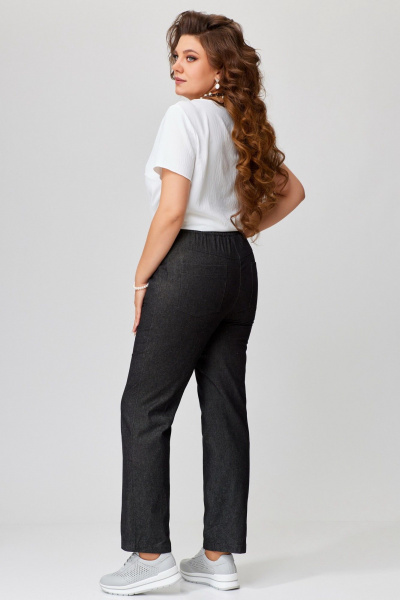 Демисезонные зауженные джинсы из джинсовой ткани Fita 20234 черно-графитовый - фото 4