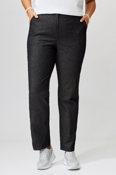 Демисезонные зауженные джинсы из джинсовой ткани Fita 20234 черно-графитовый - фото 2