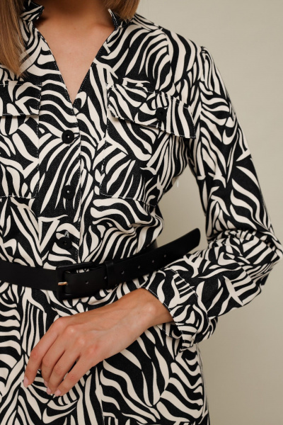 Платье с анималистичным принтом и разрезом в среднем шве PUR PUR 11-274/3 - фото 4