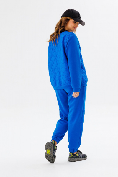 Комплект спортшик из стежки и трикотажа с высоким комфортом Anastasia 1137 индиго - фото 15