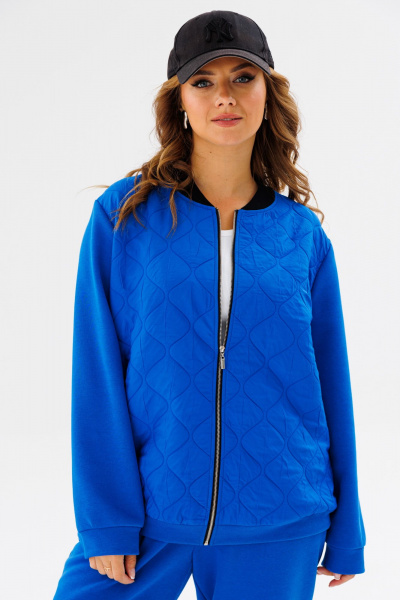 Комплект спортшик из стежки и трикотажа с высоким комфортом Anastasia 1137 индиго - фото 12