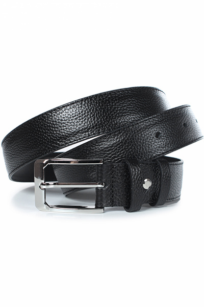 Элегантный кожаный ремень в обстрочку черный Galanteya 17424.24с516к45 3р черный - фото 1