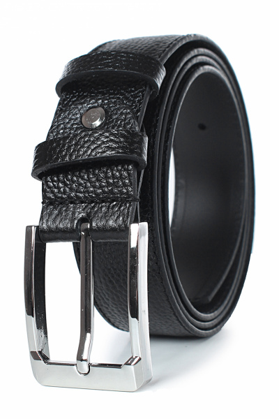 Элегантный кожаный ремень в обстрочку черный Galanteya 17424.24с516к45 3р черный - фото 2