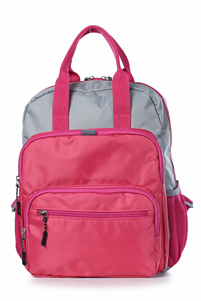 Текстильный рюкзак с короткими ручками и светоотражателями Galanteya 36722.23с276к45 серебр/малин - фото 2