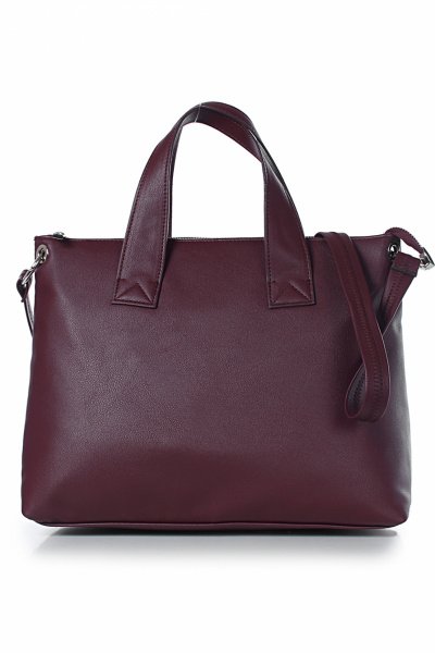 Кожаная сумка на один отдел с короткими ручками Galanteya 36723.23с929к45 бордо - фото 2
