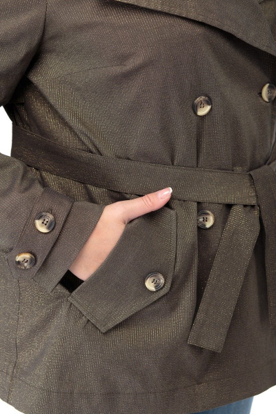 Тренч Anelli 911 зеленый - фото 8