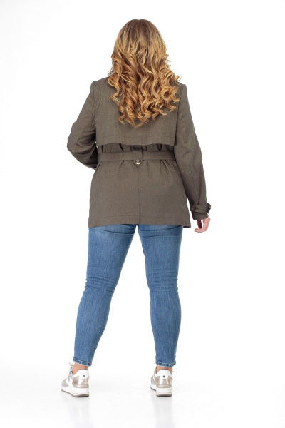 Тренч Anelli 911 зеленый - фото 6