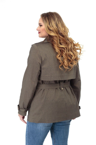 Тренч Anelli 911 зеленый - фото 3