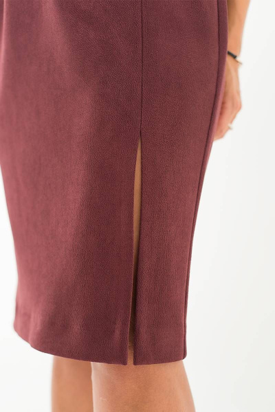 Трикотажная юбка-карандаш в стиле На каждый день Avila 0816 бордовый - фото 5