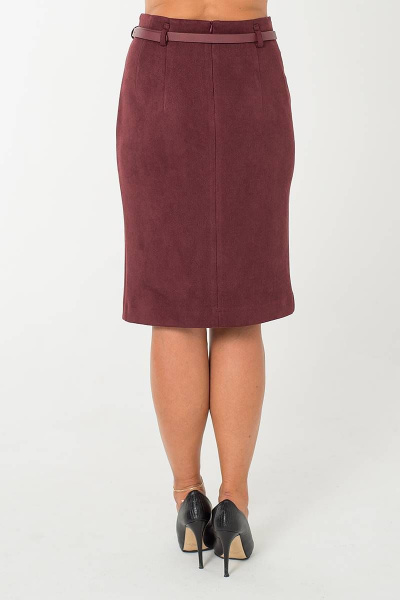 Трикотажная юбка-карандаш в стиле На каждый день Avila 0816 бордовый - фото 4