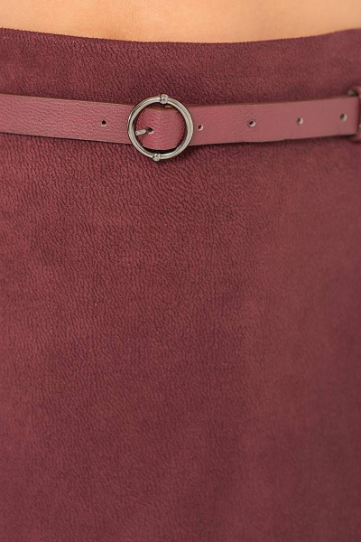 Трикотажная юбка-карандаш в стиле На каждый день Avila 0816 бордовый - фото 3