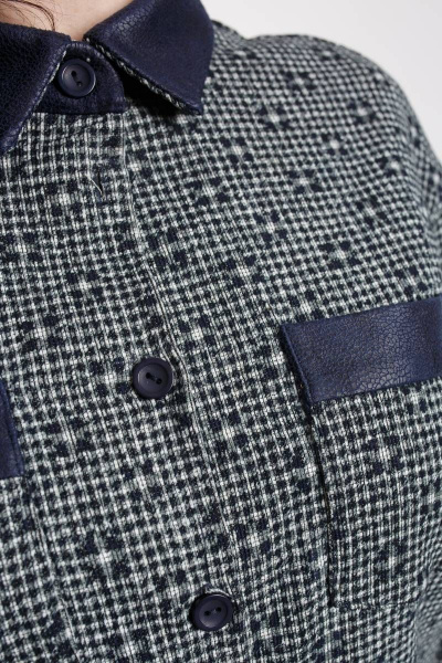 Рубашка Дорофея 349 серый,синий - фото 4