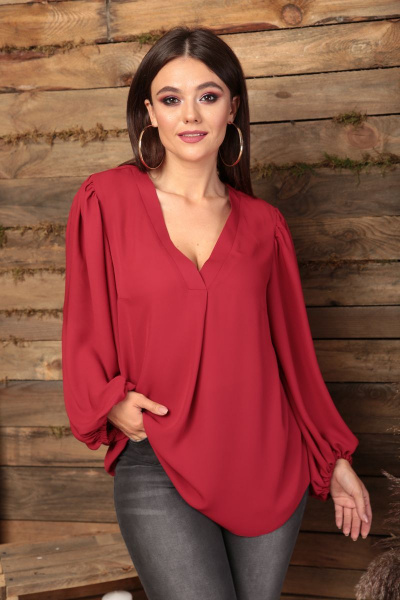 Блуза Anastasia 512 винный - фото 3