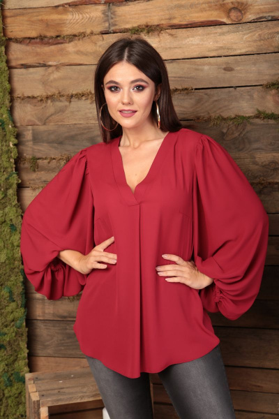 Блуза Anastasia 512 винный - фото 2