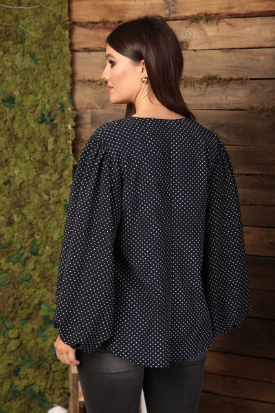 Блуза Anastasia 512 синий+принт - фото 4