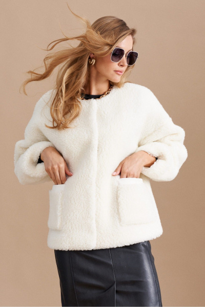 Полупальто ELLETTO 3730 молочный - фото 7