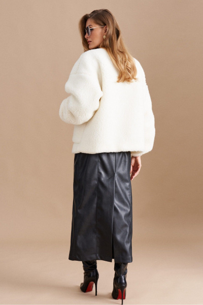 Полупальто ELLETTO 3730 молочный - фото 5